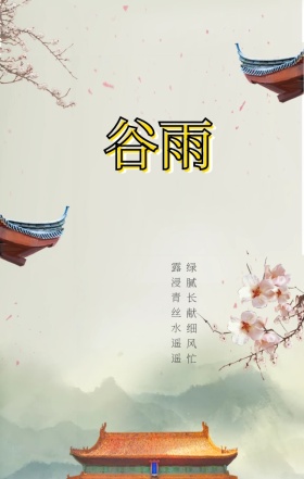 谷雨中国风文艺水墨宣传海报