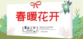 商场春季春暖花开字体设计促销商业海报