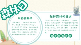 绿色清新森林日手抄报