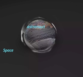 太空宇宙宇航员蓝色黑色大气简约朋友圈
