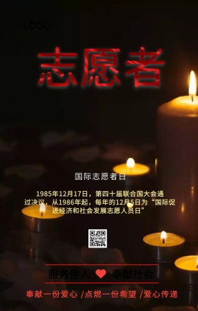 国际志愿者日公益慈善主题宣传海报