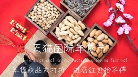 国际天猫年货节宣传创意简约公众号封面模版