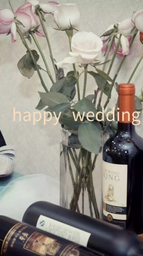 红色中国风欧式典雅婚礼邀请函