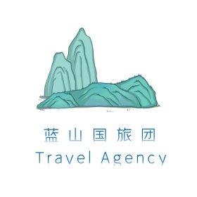旅游团蓝山国旅团旅行观光logo设计