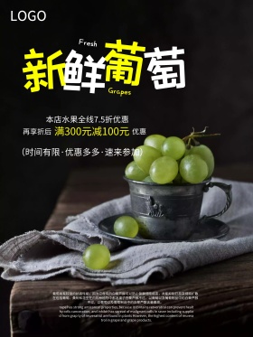 精致简约葡萄海报