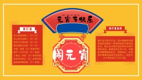 元宵节节日猜灯谜中国风简约小报/手抄报