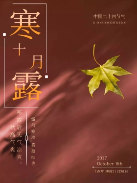 寒露二十四节气海报
