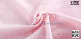 女装条幅文艺蓝色横版海报