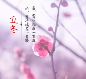 立冬雪花白色朋友圈封面