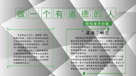 做一个有道德的人绿色简约手抄报