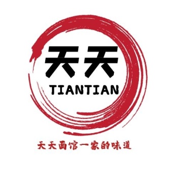 天天面馆logo 红色简约创意
