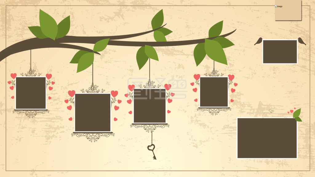 简约卡通照片墙展板