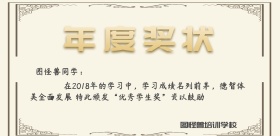 年度奖状简约校园海报