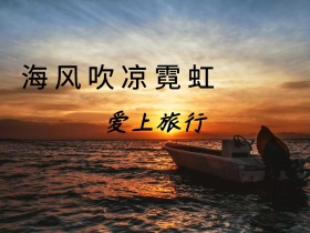 海风吹凉霓虹海边船小清新旅行公众号配图