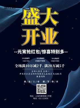 盛大绽放开盘房地产喷绘广告海报