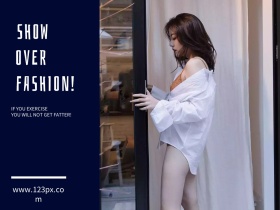 时尚服装摄影风公众号横版配图模版