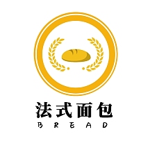 法式面包 bread 面包店logo设计