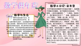 数学供年货红色大气数学小报