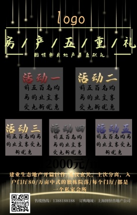 房产五重礼手机海报