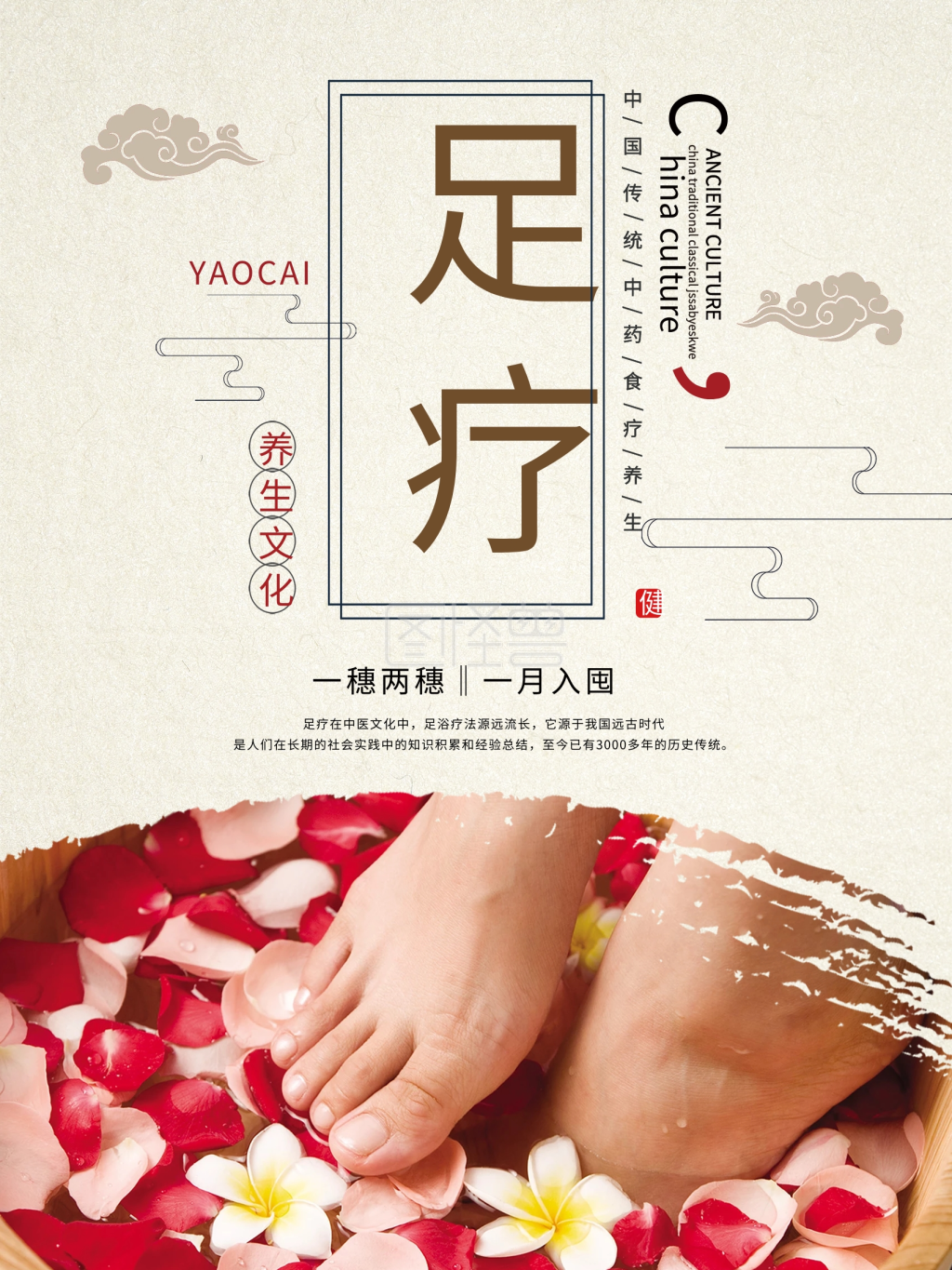足疗中医养生文化宣传海报设计