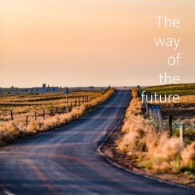 未来之路阶梯手机微博封面模板