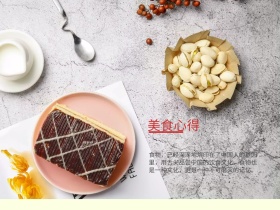 美食心得摄影风公众号横版配图模版