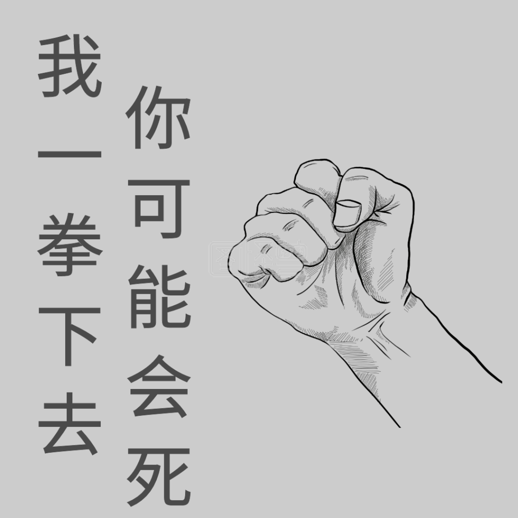 我一拳下去你可能会死表情包