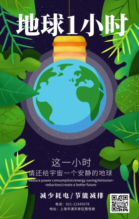 地球一小时活动海报
