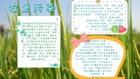 简约宣传环保农业污染手抄报