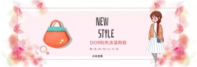 典雅时尚潮流箱包淘宝海报模板