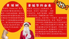 圣诞节红色简约手抄报