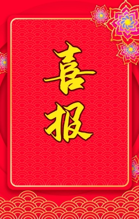 红色金色学士帽高考喜报海报