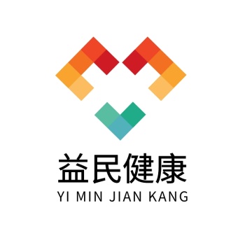 彩色心形健康管理机构简洁logo设计
