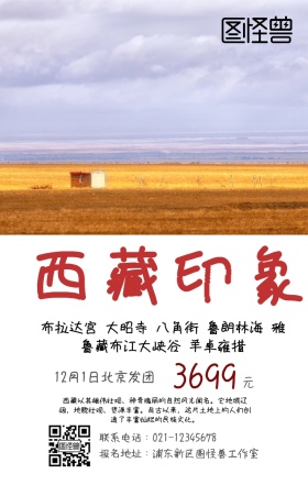 西北西藏手机旅游海报