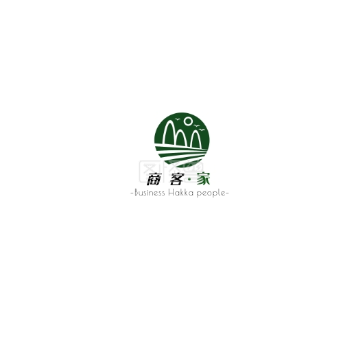 现代设计风格-绿色现代风格商客家logo设计在线图片制作-图怪兽