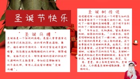 圣诞节红色简约手抄报