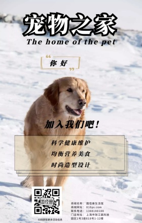宠物之家棕色可爱营销日签