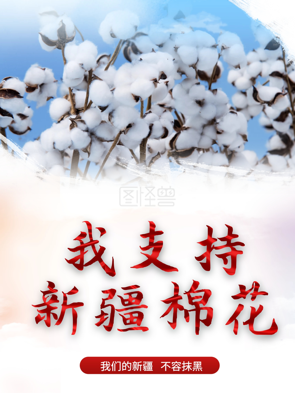 我支持新疆棉花宣传海报