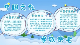 春节孝亲敬老手抄报喜庆文艺