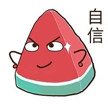 夏天夏至西瓜自信表情包