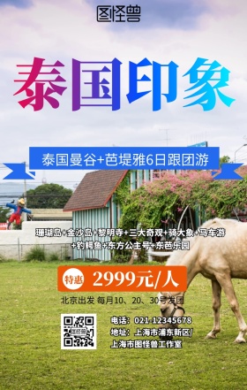 泰国度假宣传海报