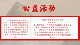 红色创意简约大气公益活动手抄报海报