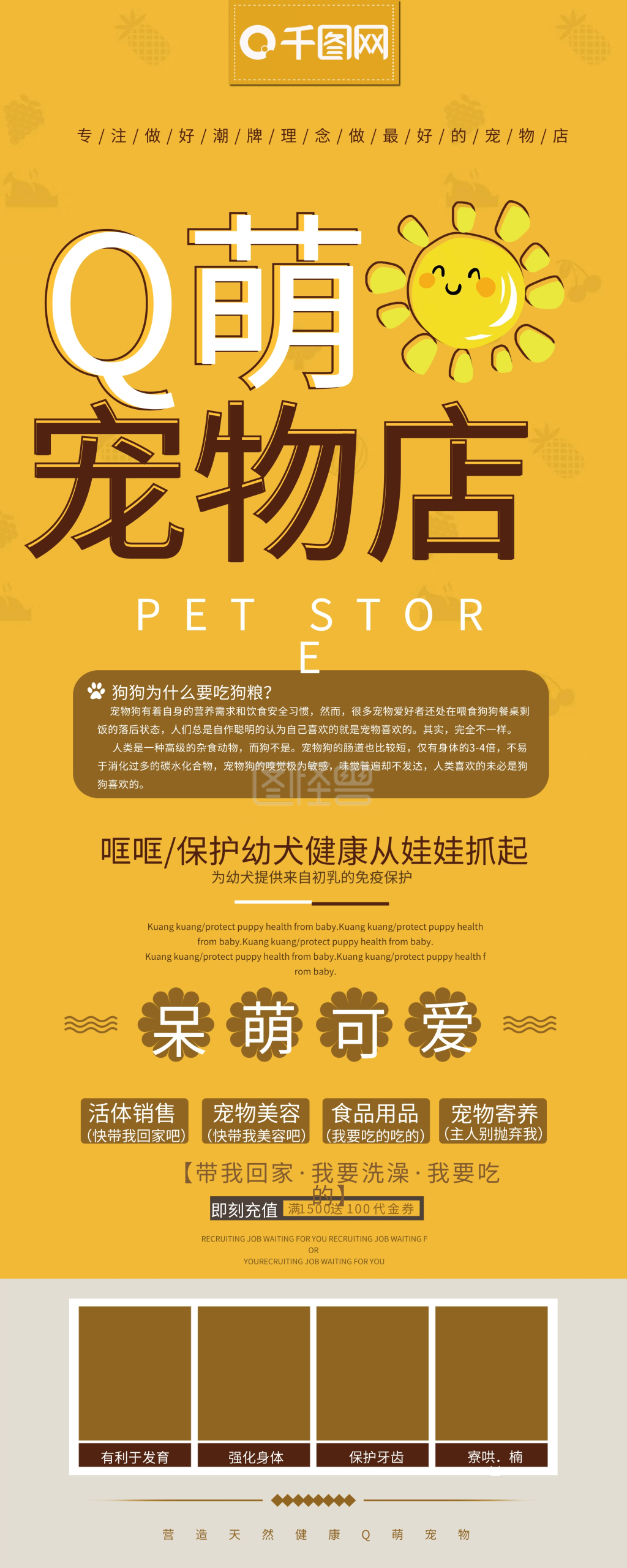 简约宠物店展架