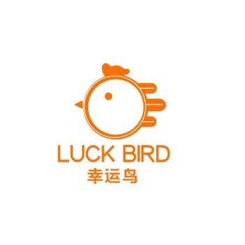 橘色几何创意幸运鸟商品logo