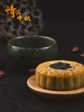 原创插画中秋放天灯手绘海报