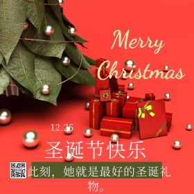 绿色梦幻唯美圣诞节公众号配图