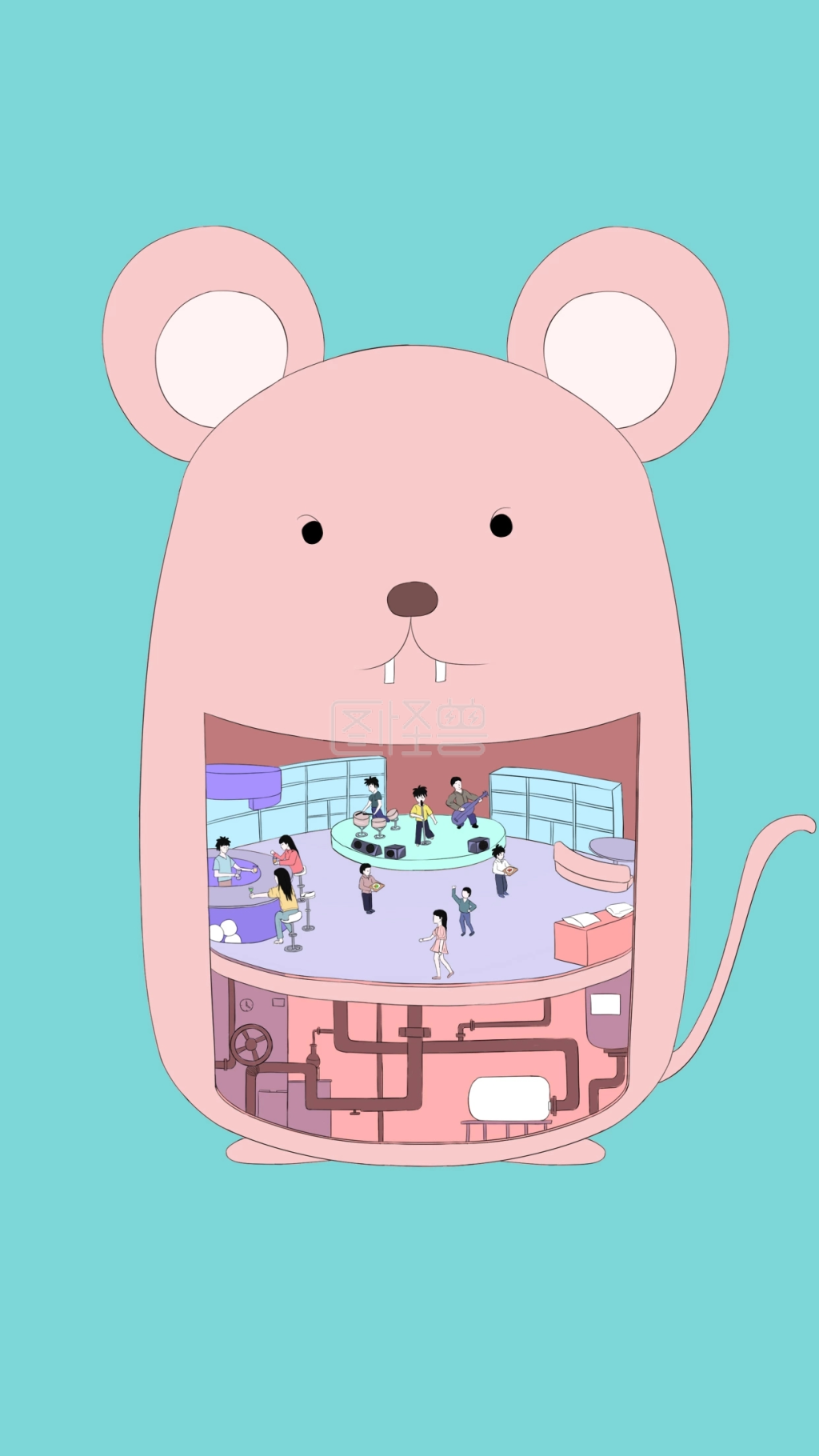 图怪兽原创元素鼠年海报