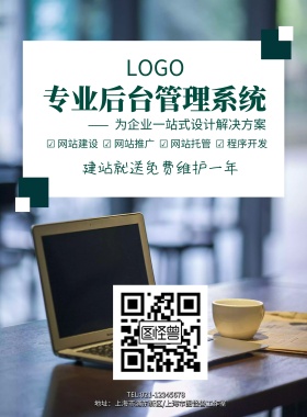 互联网网站IT外包服务海报模板