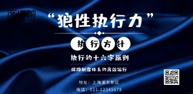 狼性执行力印刷海报