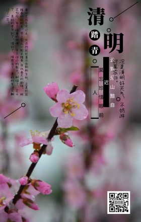 清明节踏青宣传海报